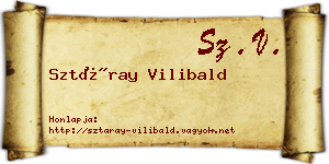 Sztáray Vilibald névjegykártya